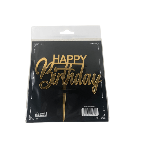PLEKSİ HAPPY BIRTHDAY GOLD