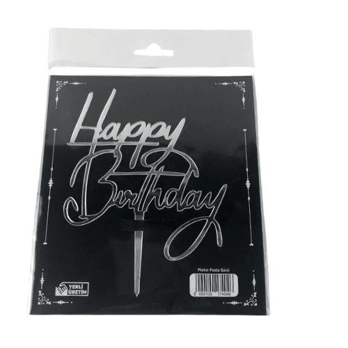 PLEKSİ HAPPY BIRTHDAY GÜMÜŞ