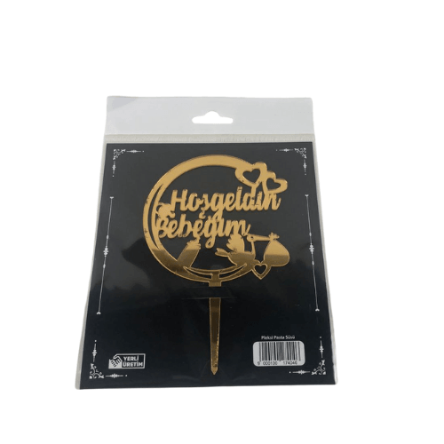 PLEKSİ HOŞGELDİN BEBEĞİM GOLD