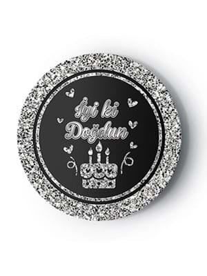 8'Lİ KARTON TABAK SİLVER İYİ Kİ DOĞDUN