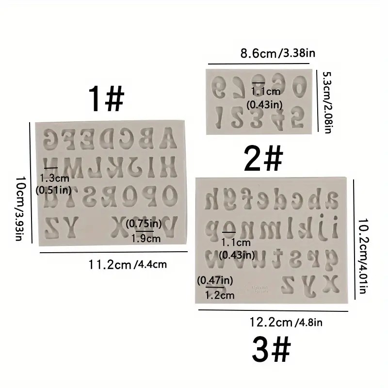 Silikon Yazı Kalıbı 3'lü Set