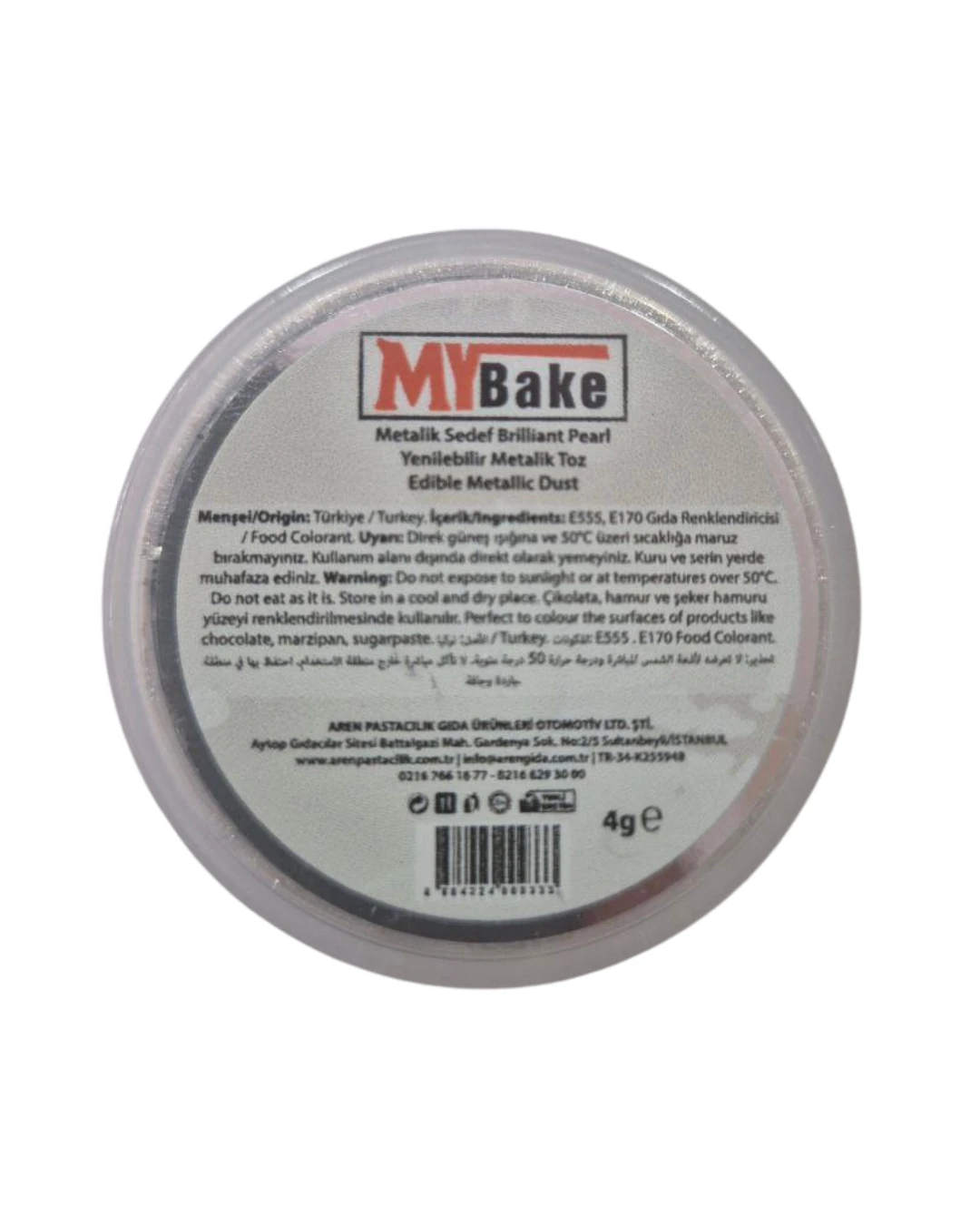 YENİLEBİLİR SEDEF METALİK TOZ 4 GR