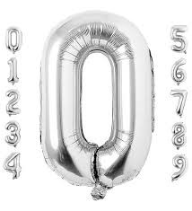 Gümüş Folyo Balon Rakam 34 inç