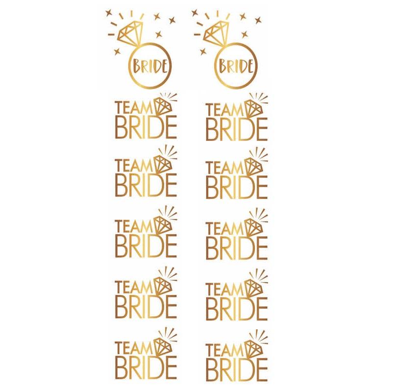 Team Bride Dövme Seti Pırlantalı Gold