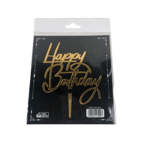 PLEKSİ HAPPY BIRTHDAY GOLD