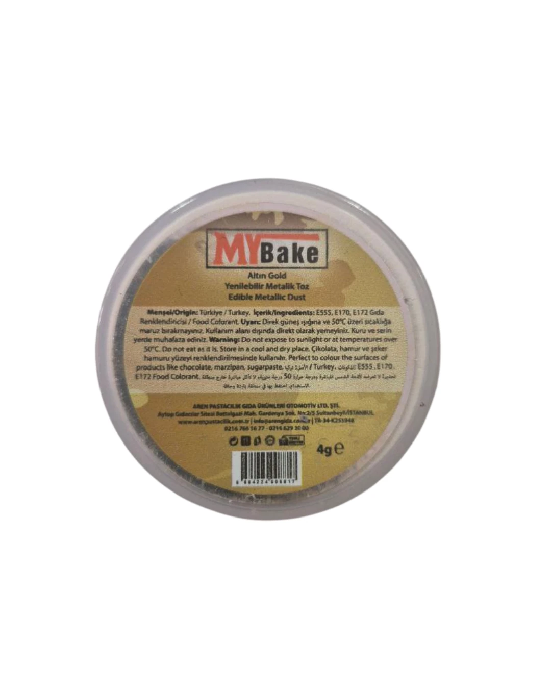 YENİLEBİLİR GOLD METALİK TOZ 4 GR