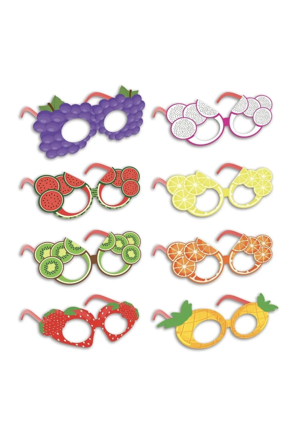 8'Lİ PLASTİK GÖZLÜK MEYVE TEMALI