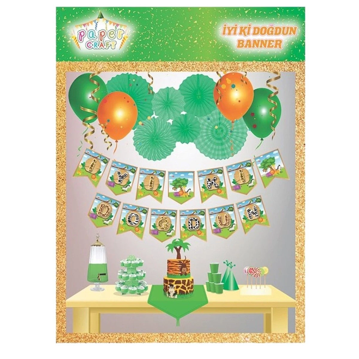 SAFARİ TEMALI DEKORATİF BANNER