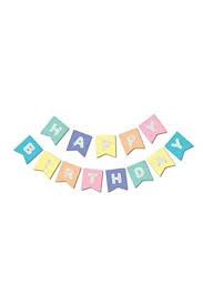 HAPPY BIRTHDAY MACARON YALDIZLI BANNER