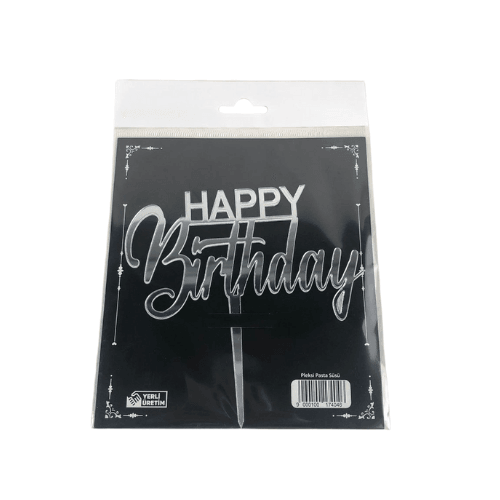 PLEKSİ HAPPY BIRTHDAY GÜMÜŞ