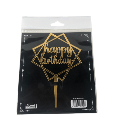 PLEKSİ HAPPY BIRTHDAY GOLD