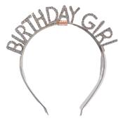 BIRTHDAY GIRL TAŞLI METAL TAC GÜMÜŞ