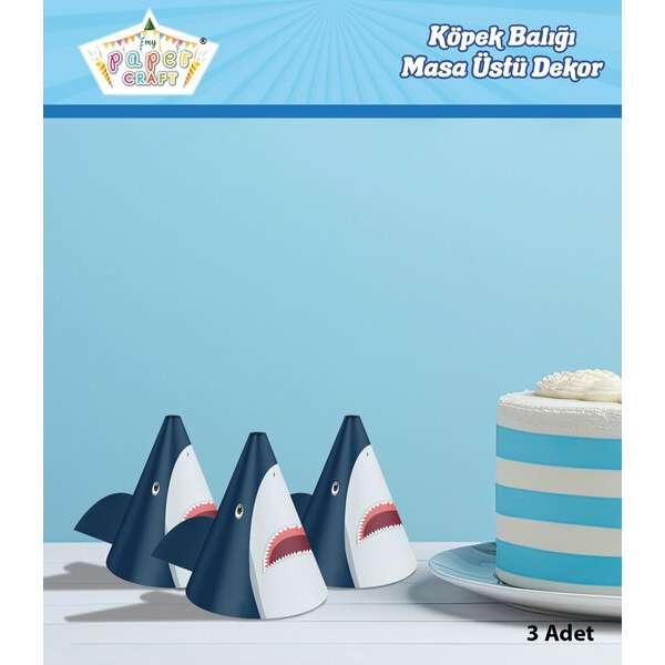 MASA ÜSTÜ DEKOR KÖPEKBALIĞI TEMALI