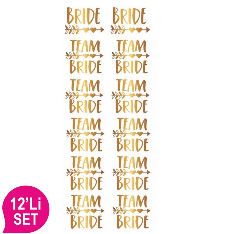 Team Bride Dövme Seti Oklu Gold