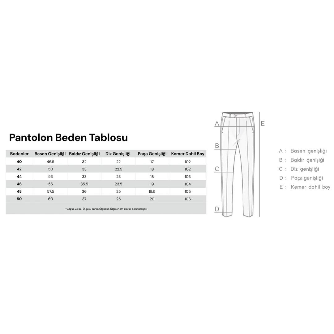 Rahat Tasarım Çift Pileli Erkek Pantolon-KAW2252S