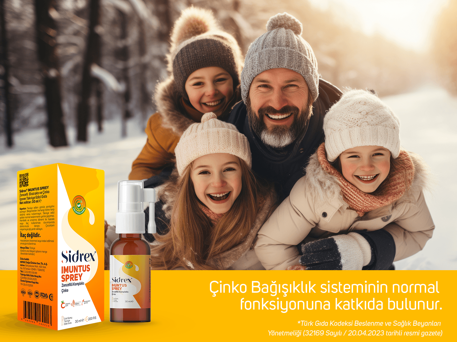 İmuntus Sprey | Zencefilli Kompleks İçeren Takviye Edici Gıda