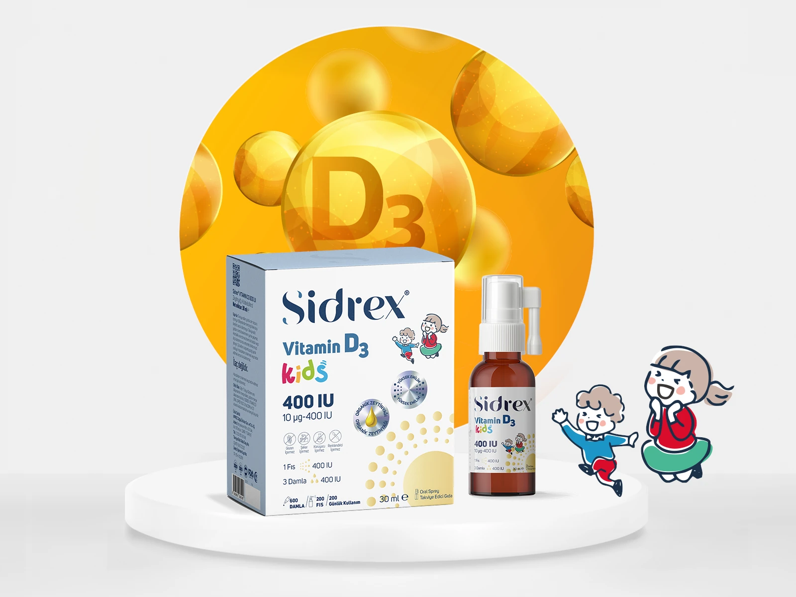 Vitamin D3  400 IU Kids | Çocuklar İçin Takviye Edici Gıda
