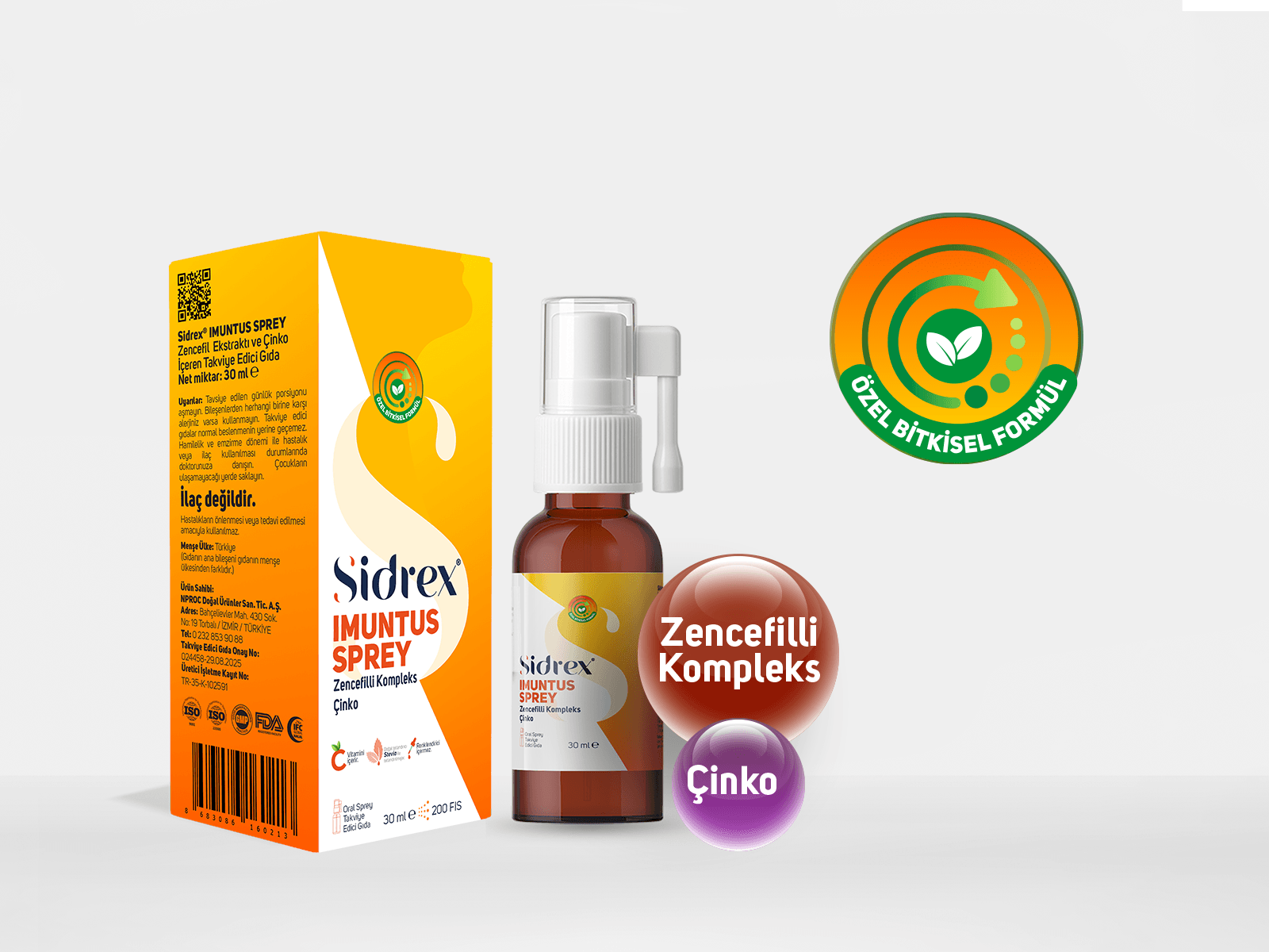 İmuntus Sprey | Zencefilli Kompleks İçeren Takviye Edici Gıda