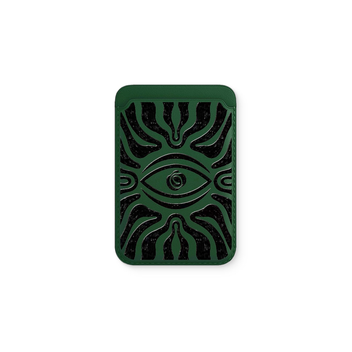 Floral Eye Deri - Magsafe Kartlık