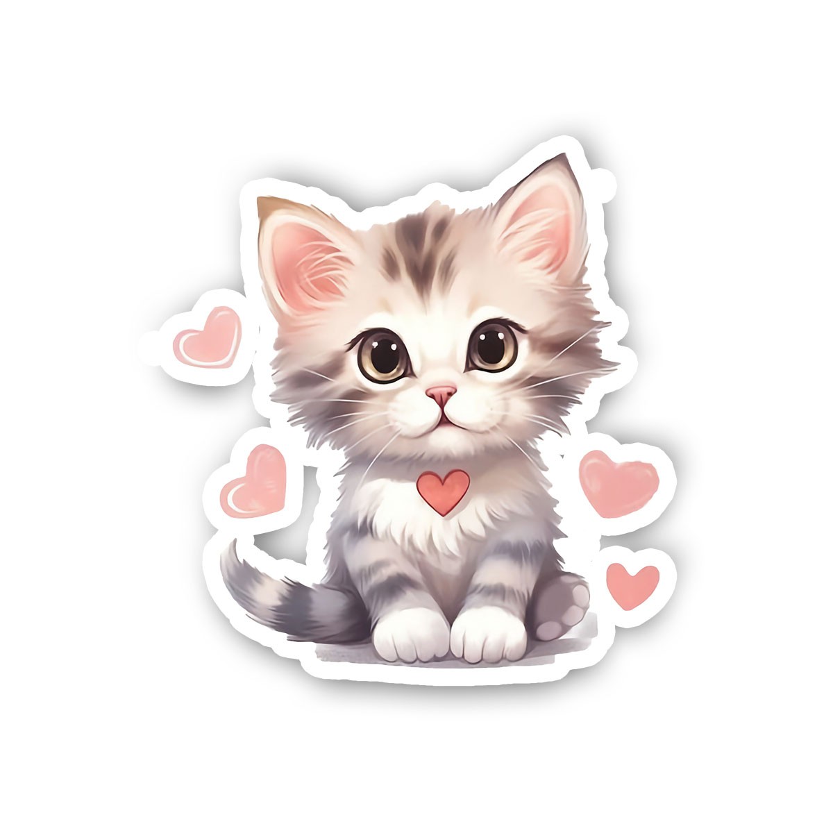 Cat With Hearts