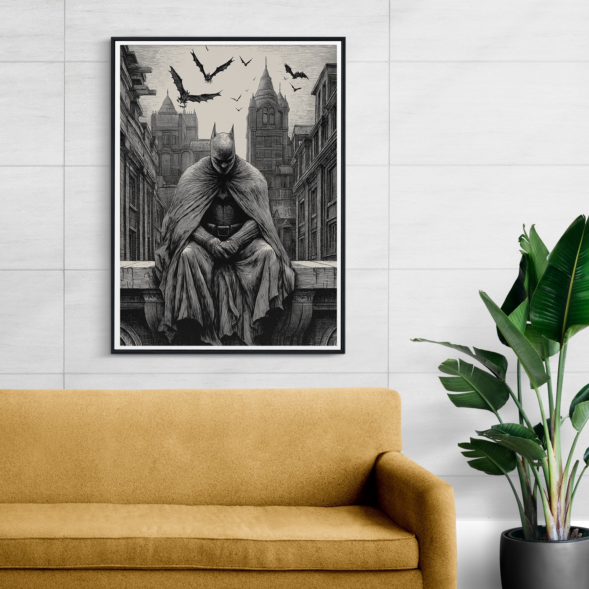 Batman BW Poster