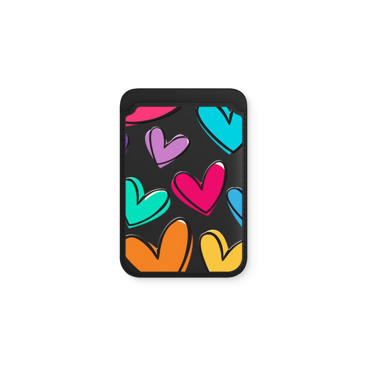 Colory Heart Deri - Magsafe Kartlık