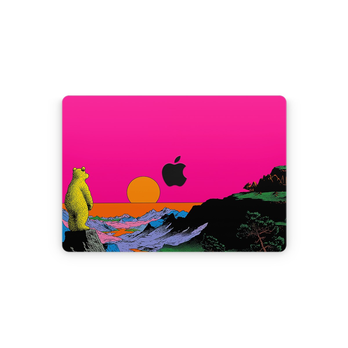 MacBook Kaplama Sunset Bear