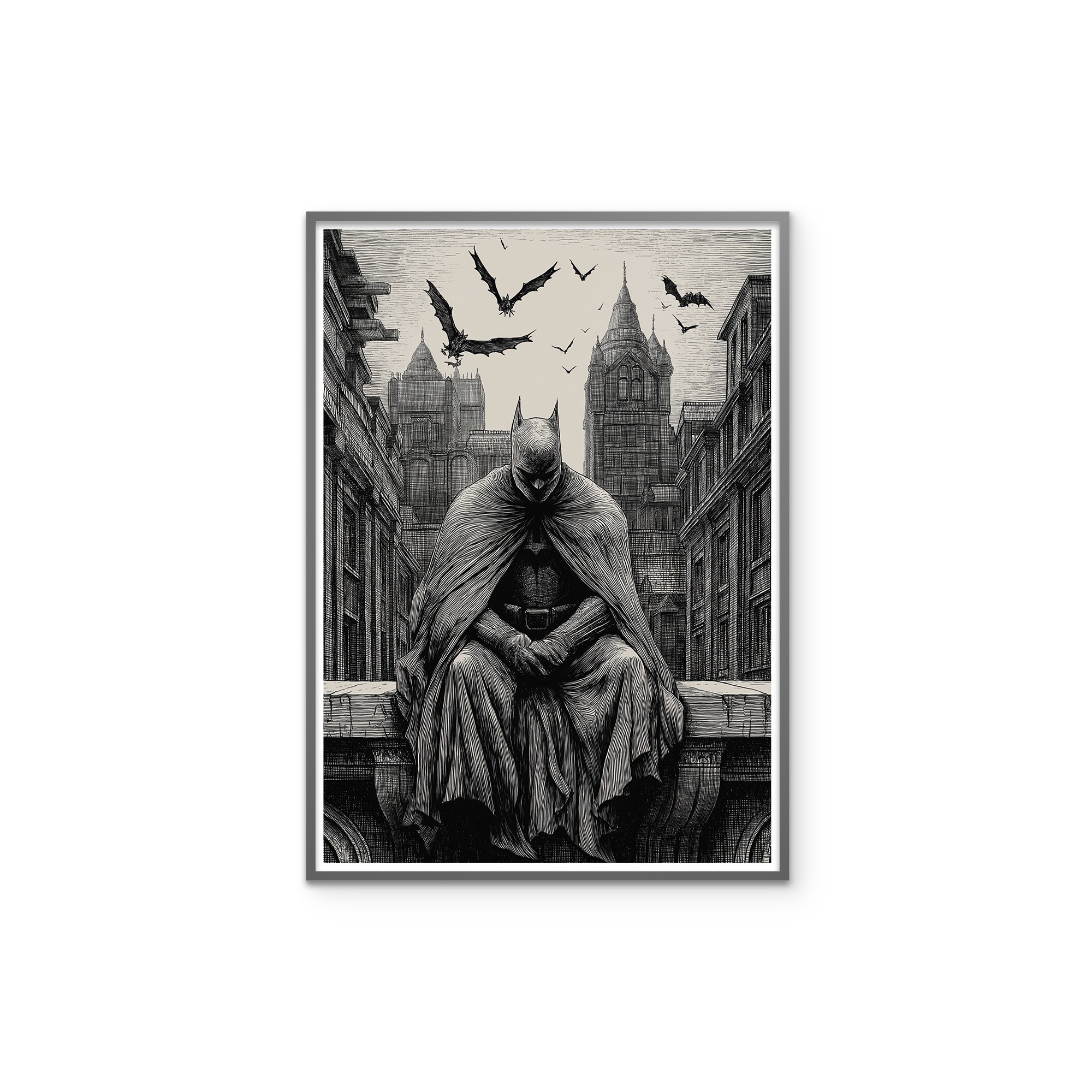 Batman BW Poster