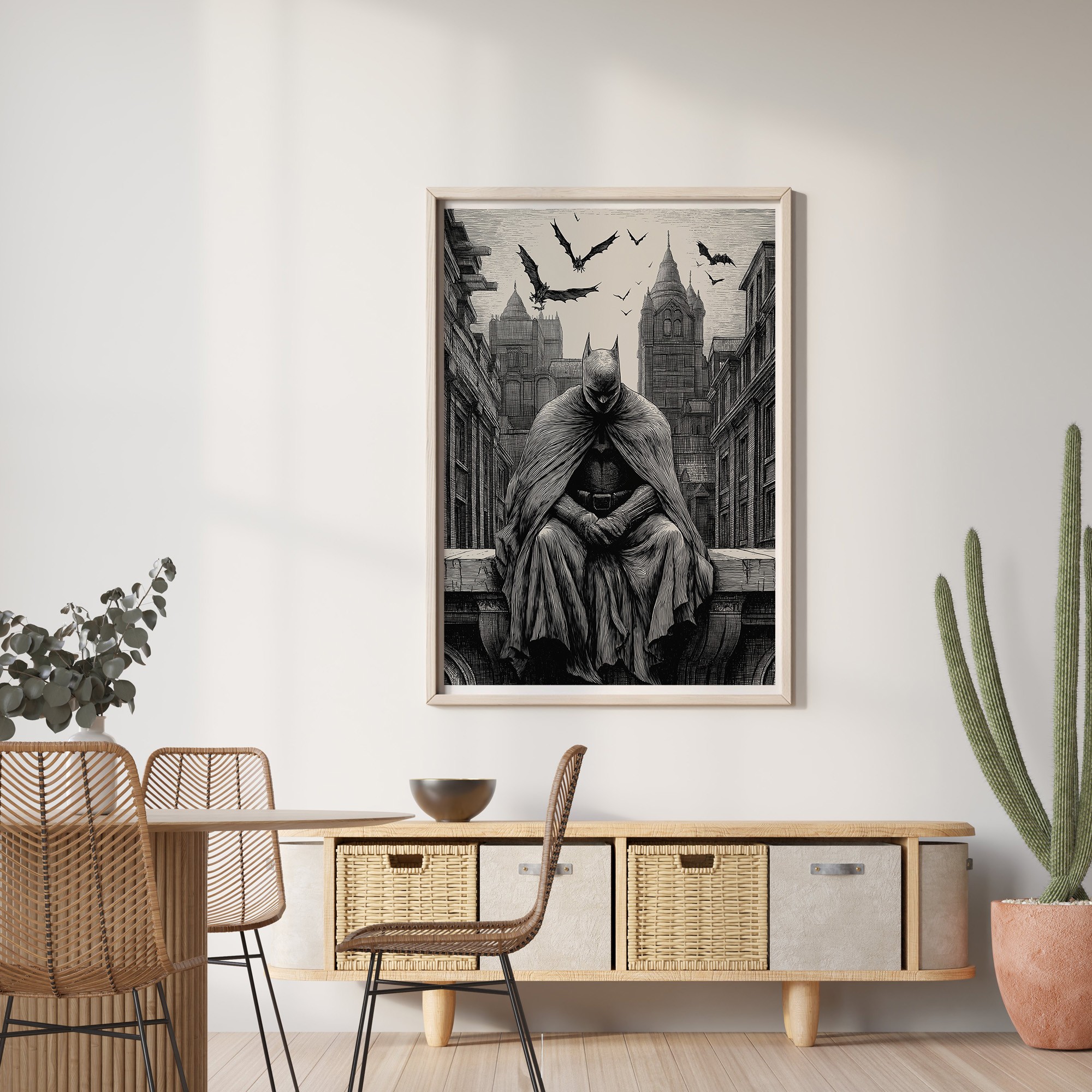 Batman BW Poster