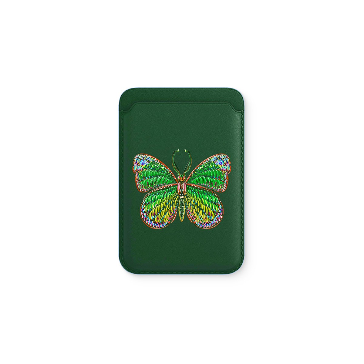 Emerald Wing Deri - Magsafe Kartlık