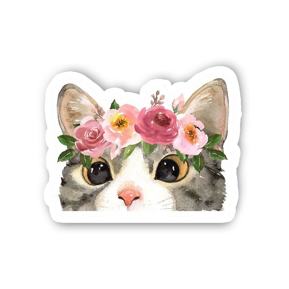 Cat With Flowerss