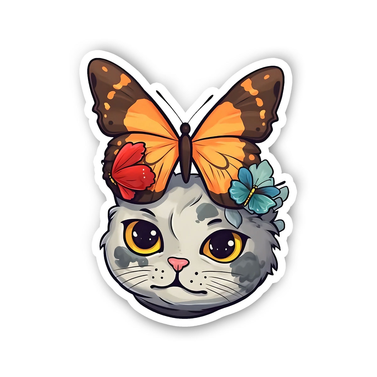 Cat With Butterfly