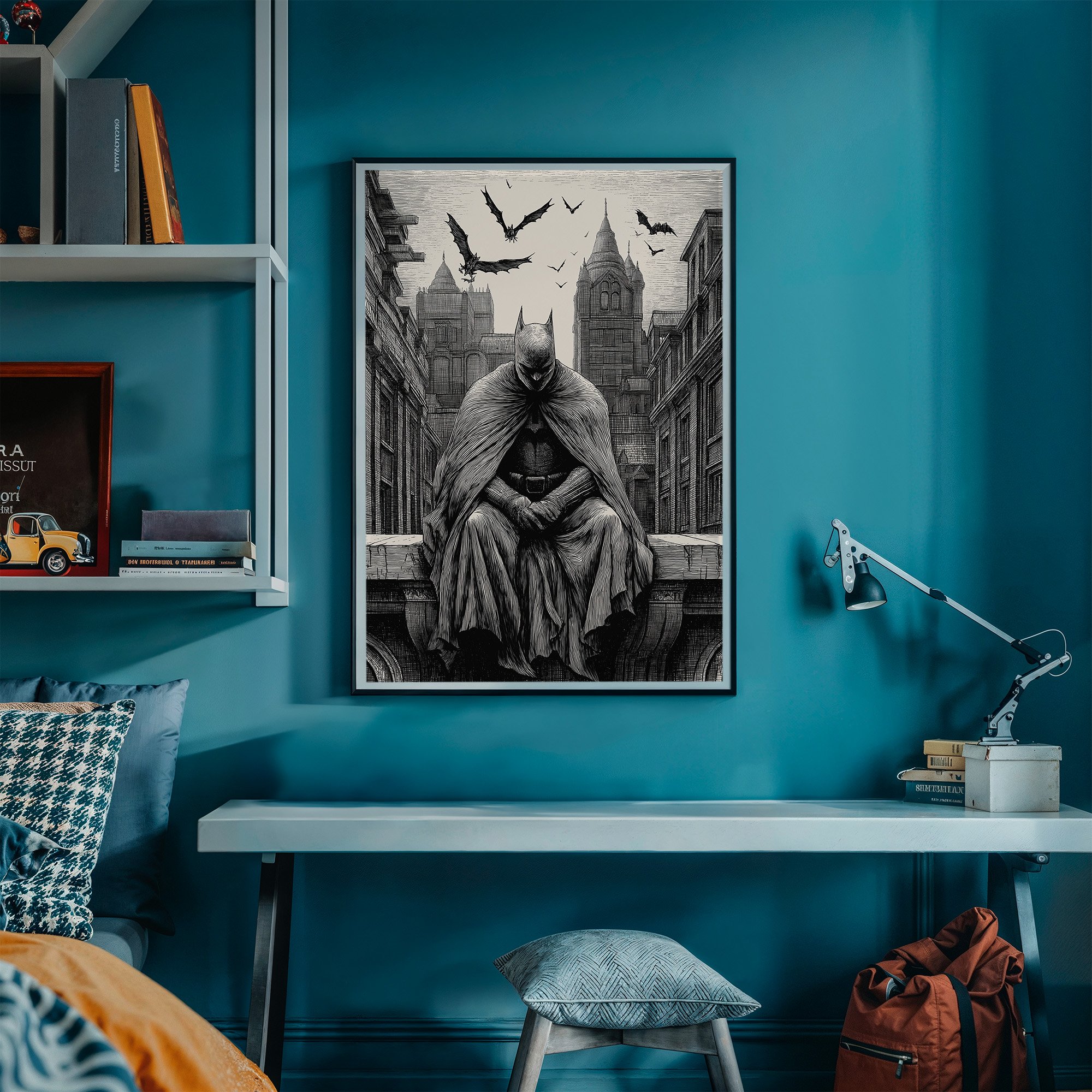 Batman BW Poster