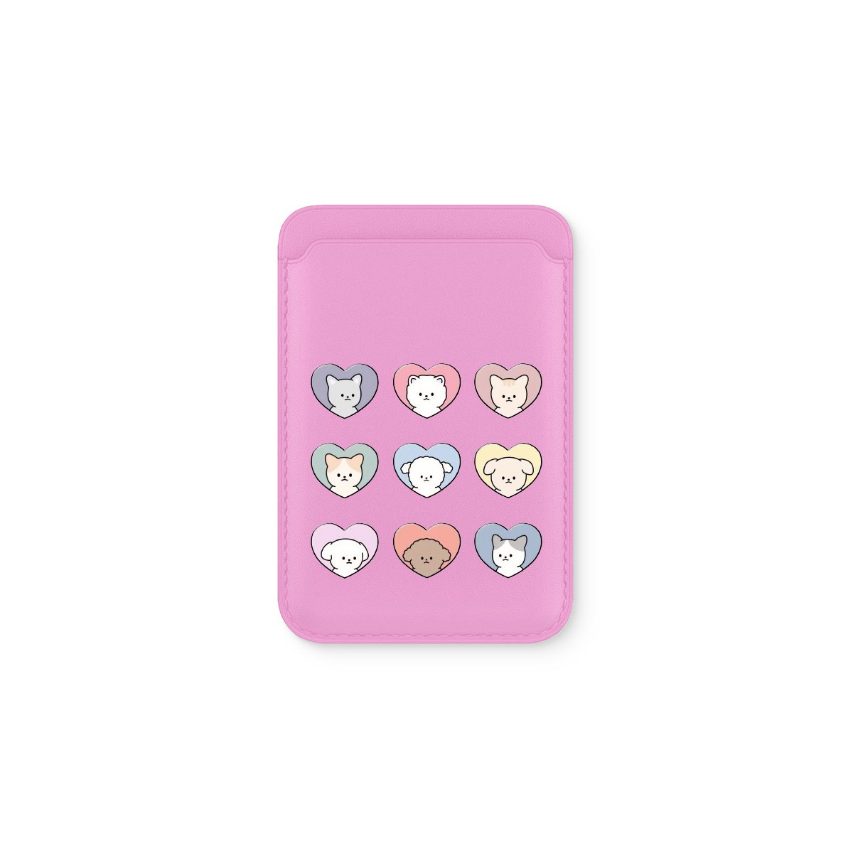 Cute Hearts Deri - Magsafe Kartlık