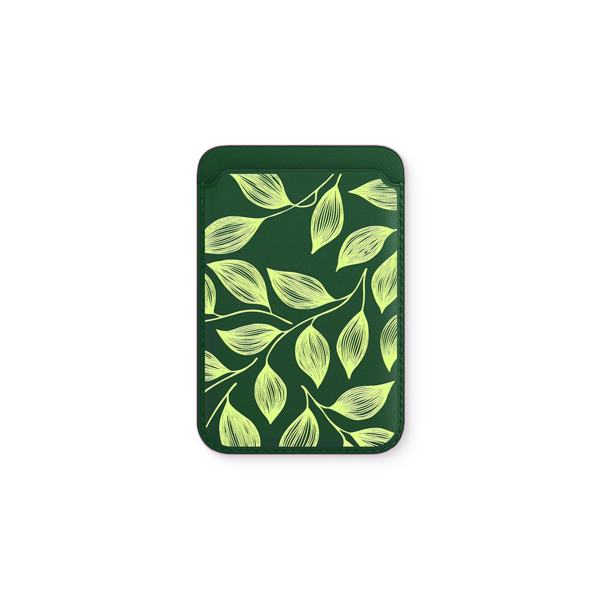 Lime Vines  Deri - Magsafe Kartlık
