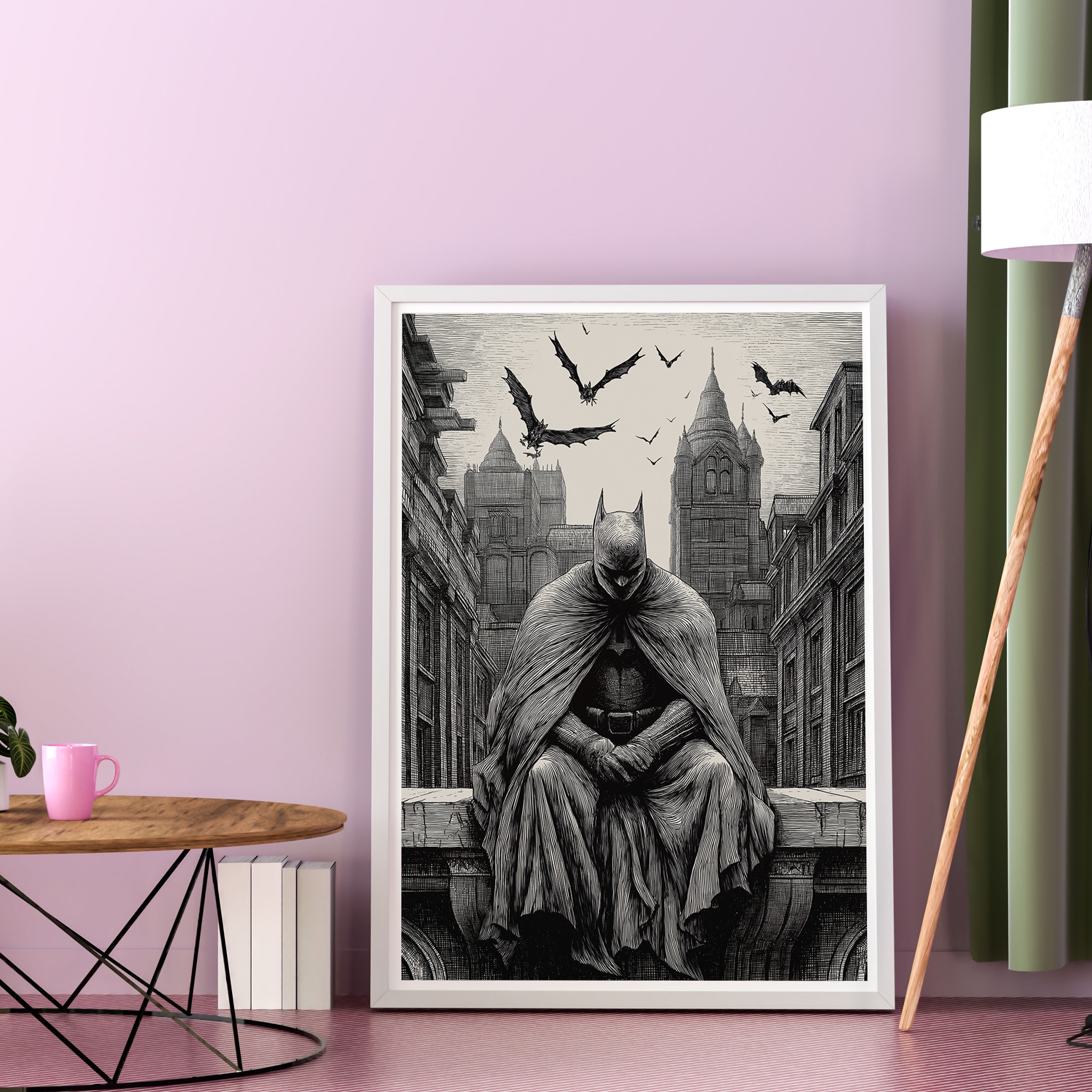 Batman BW Poster