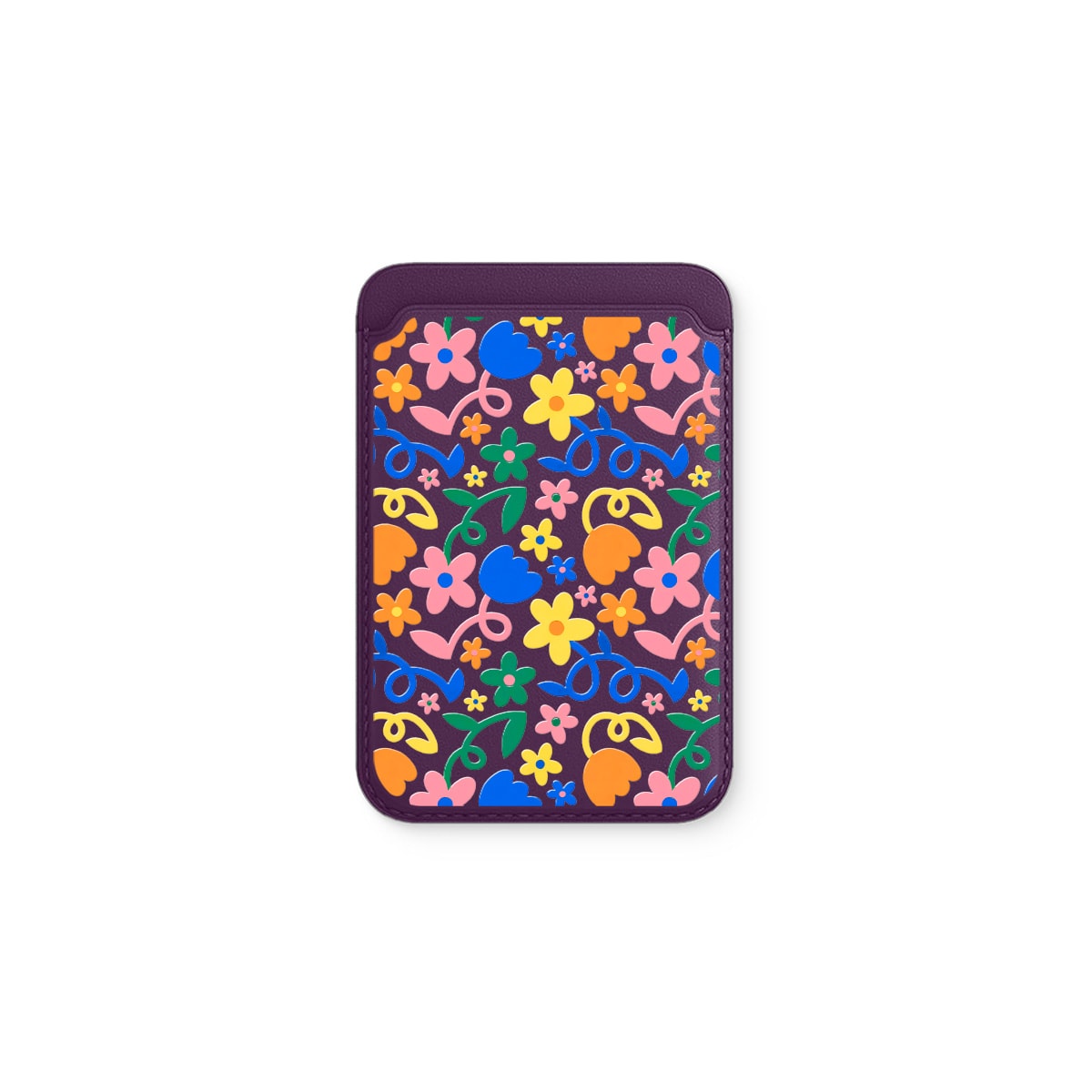 Colored Flor Deri - Magsafe Kartlık