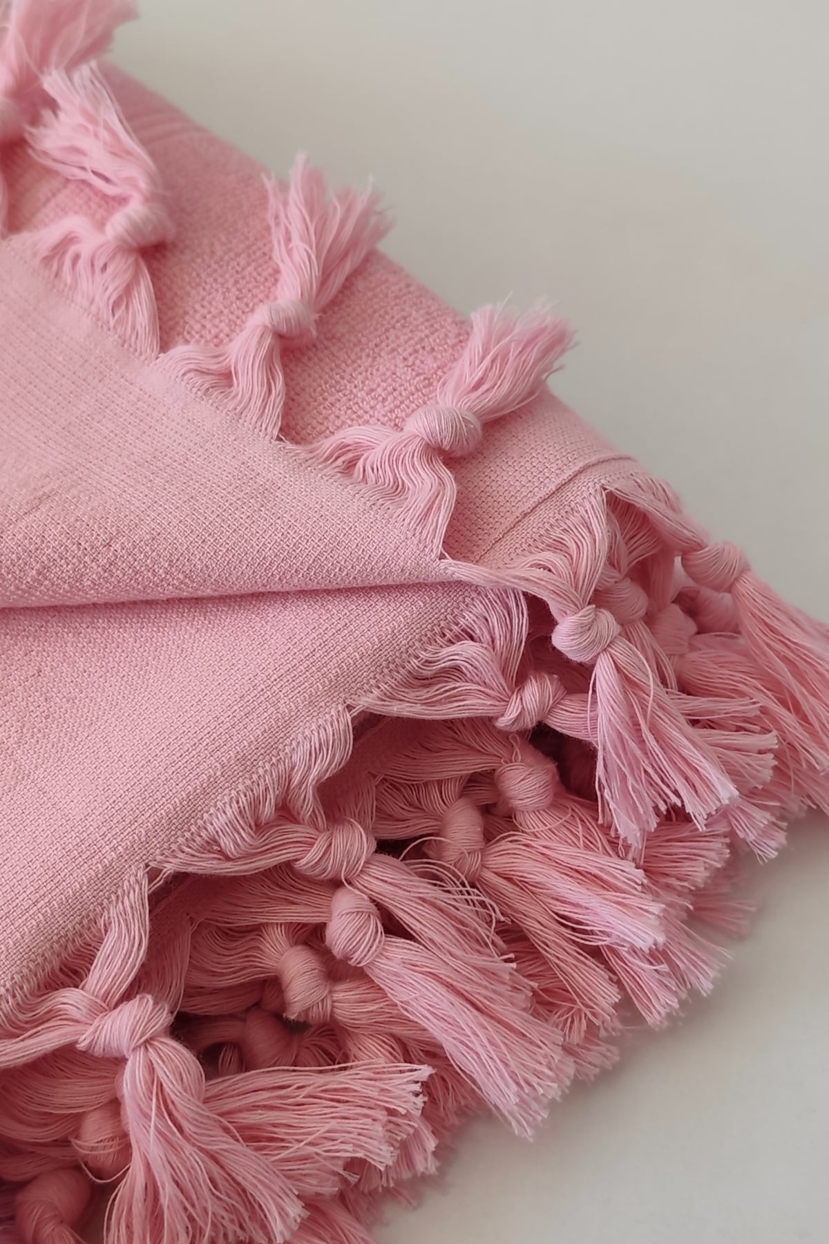%100 Pamuk Havlu Peştemal-90x170 cm -Plaj & Deniz Havlusu - pembe