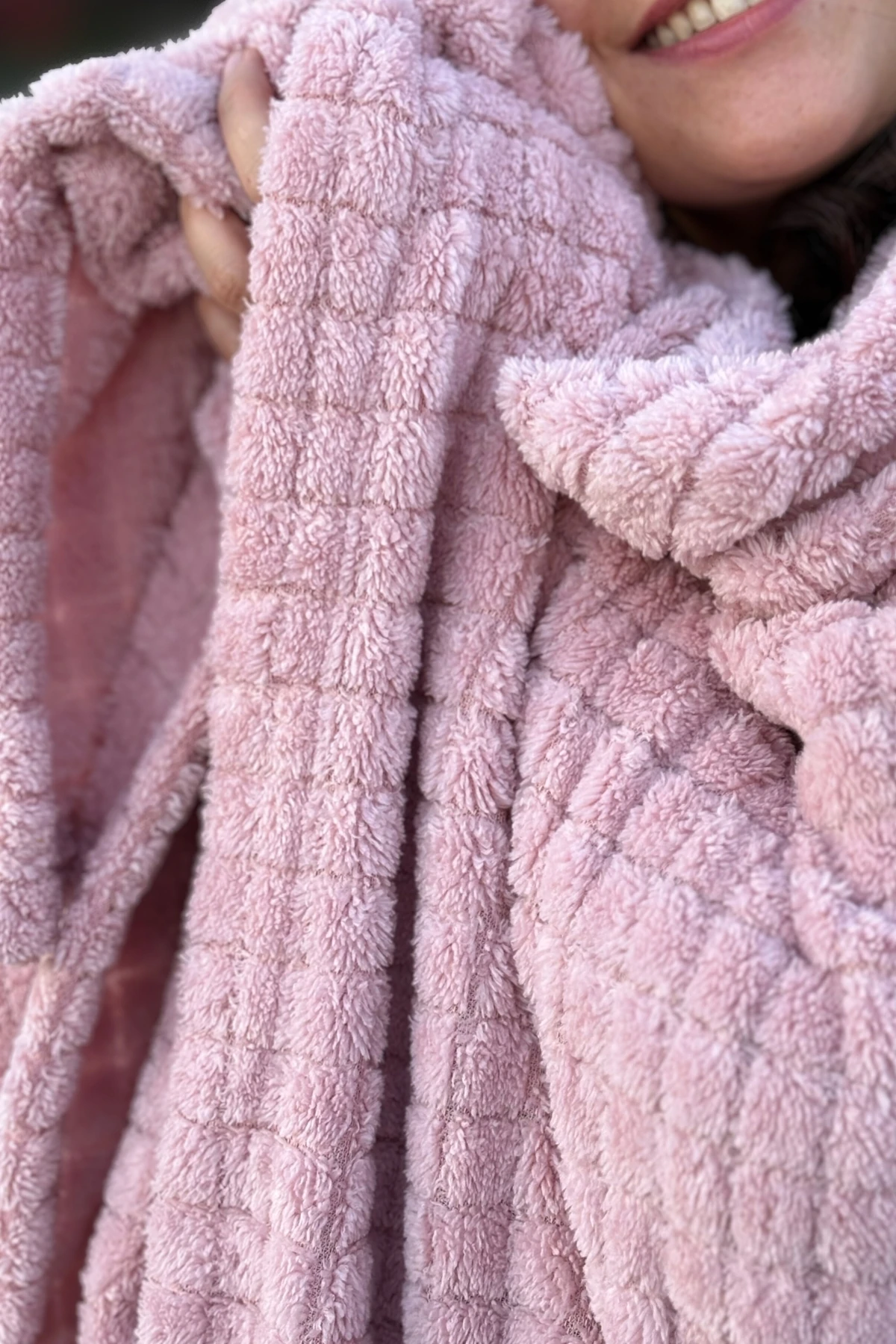 Wellsoft Battaniye-Pudra Tv Battaniyesi- Peluş Polar Yumuşak Battaniye-110x160 cm