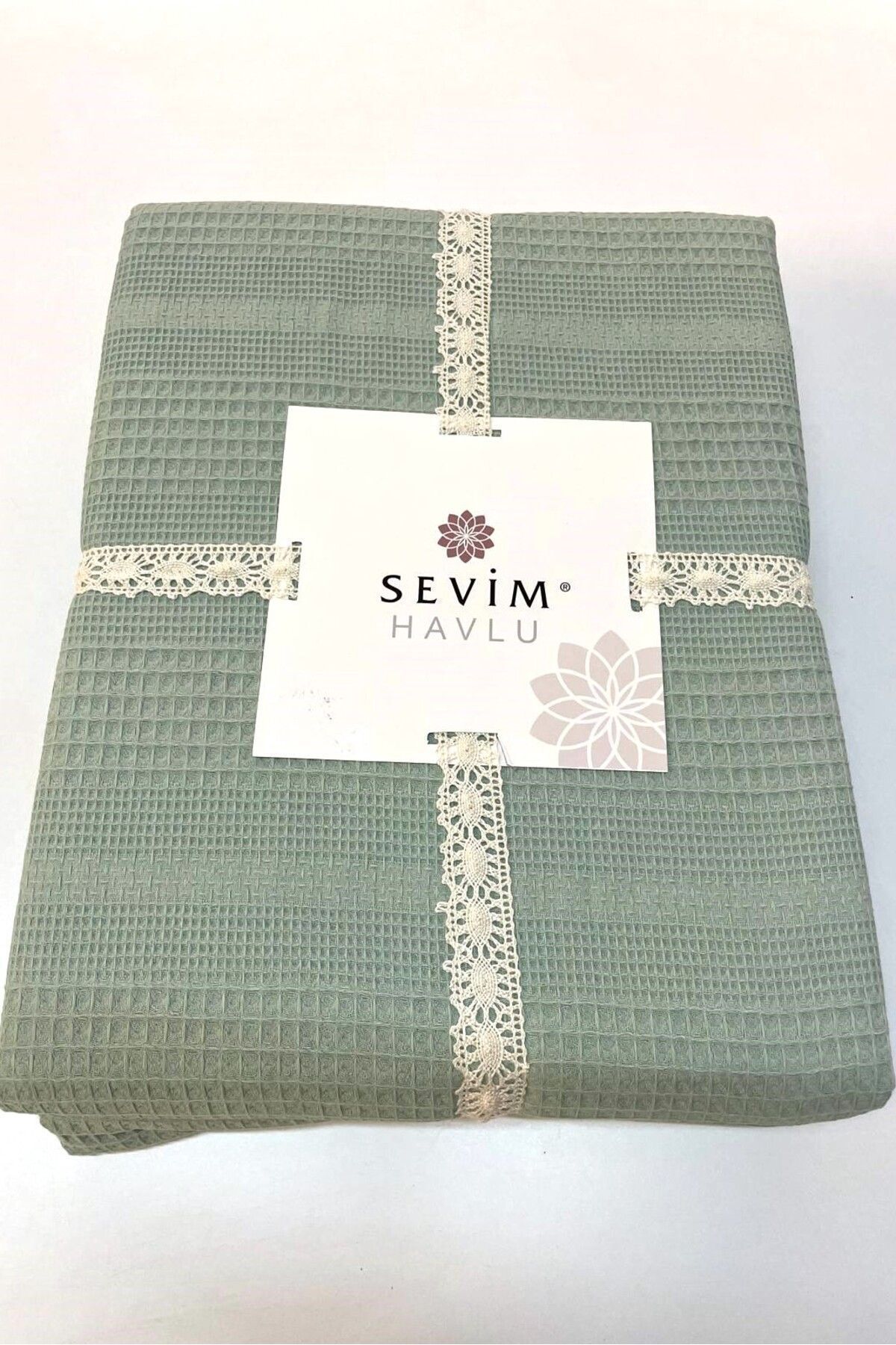 Çift Kişilik Waffle Pike 210x230cm, %100 Pamuk, Petek Tasarım, Terra