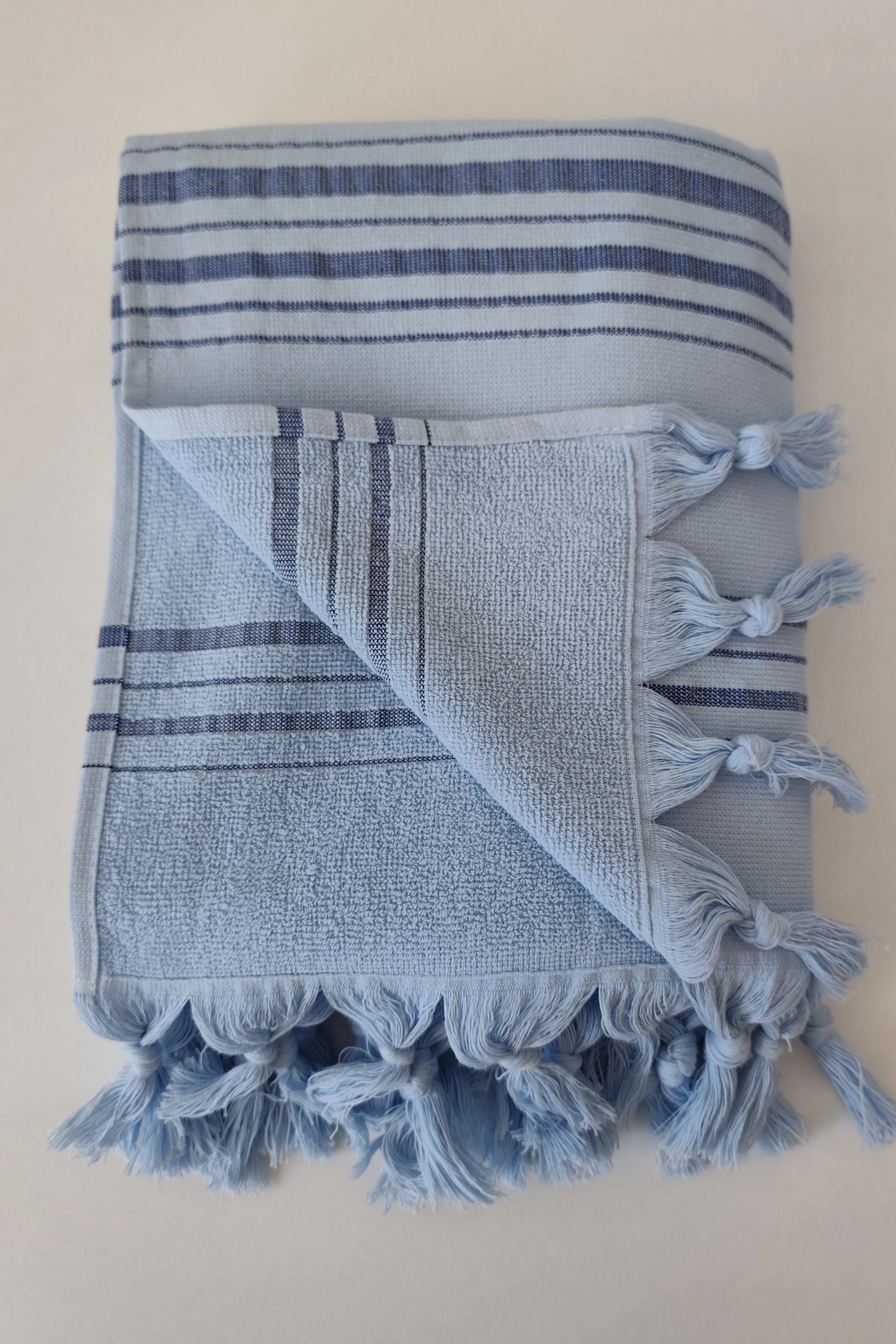 Tek Yüzlü Pamuk Havlu Peştemal - Mavi