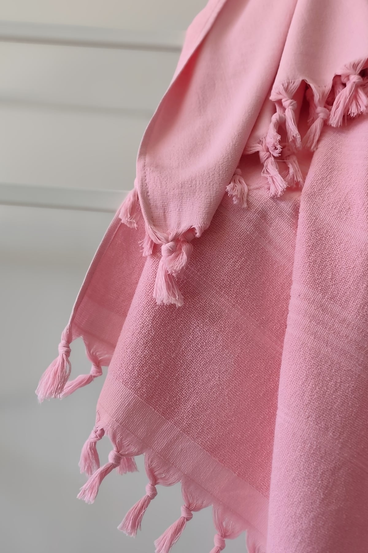 %100 Pamuk Havlu Peştemal-90x170 cm -Plaj & Deniz Havlusu - pembe