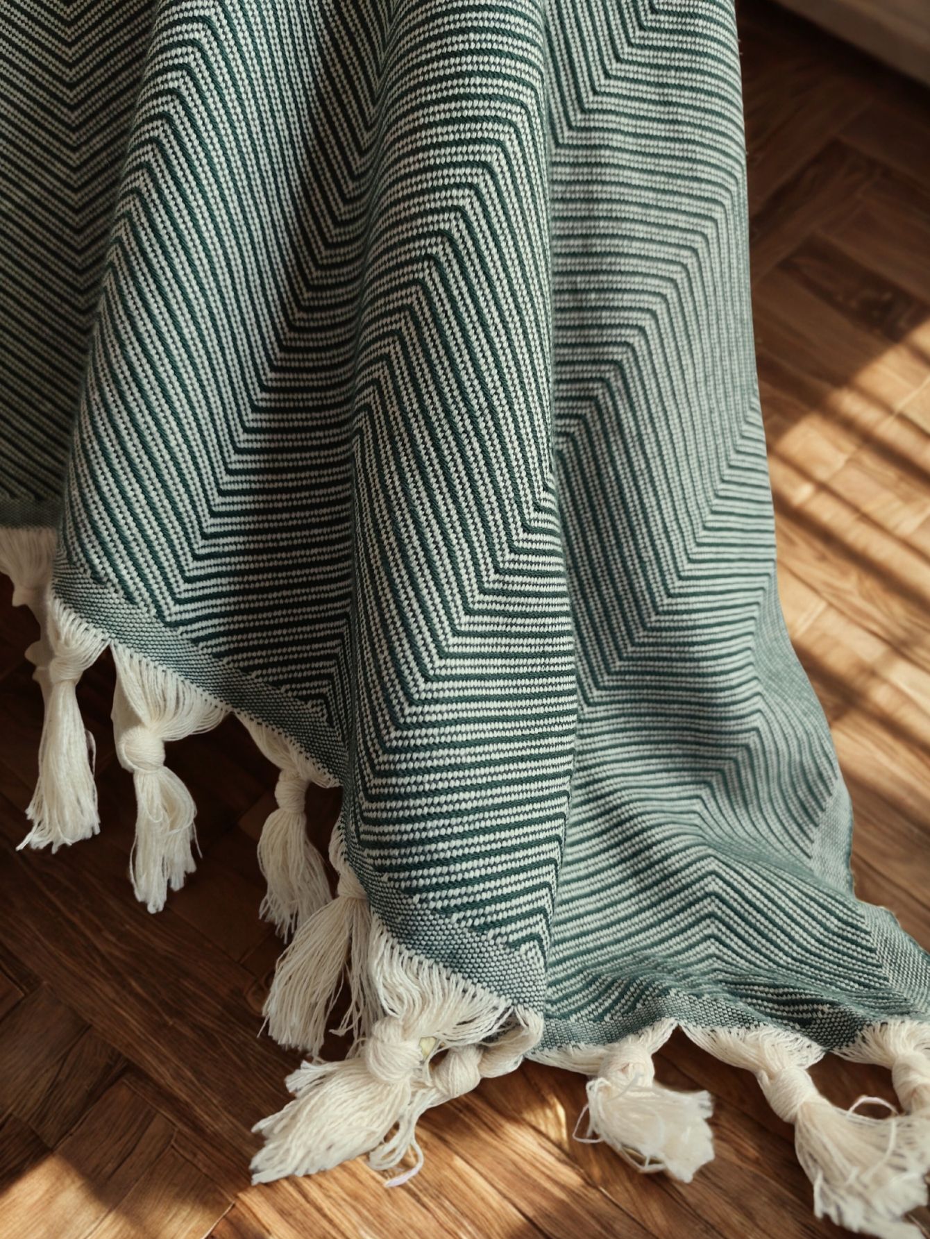 %100 Pamuk Koltuk Örtüsü - Çok Amaçlı Koltuk Şalı, Pike, Piknik Örtüsü-170x220cm - yeşil