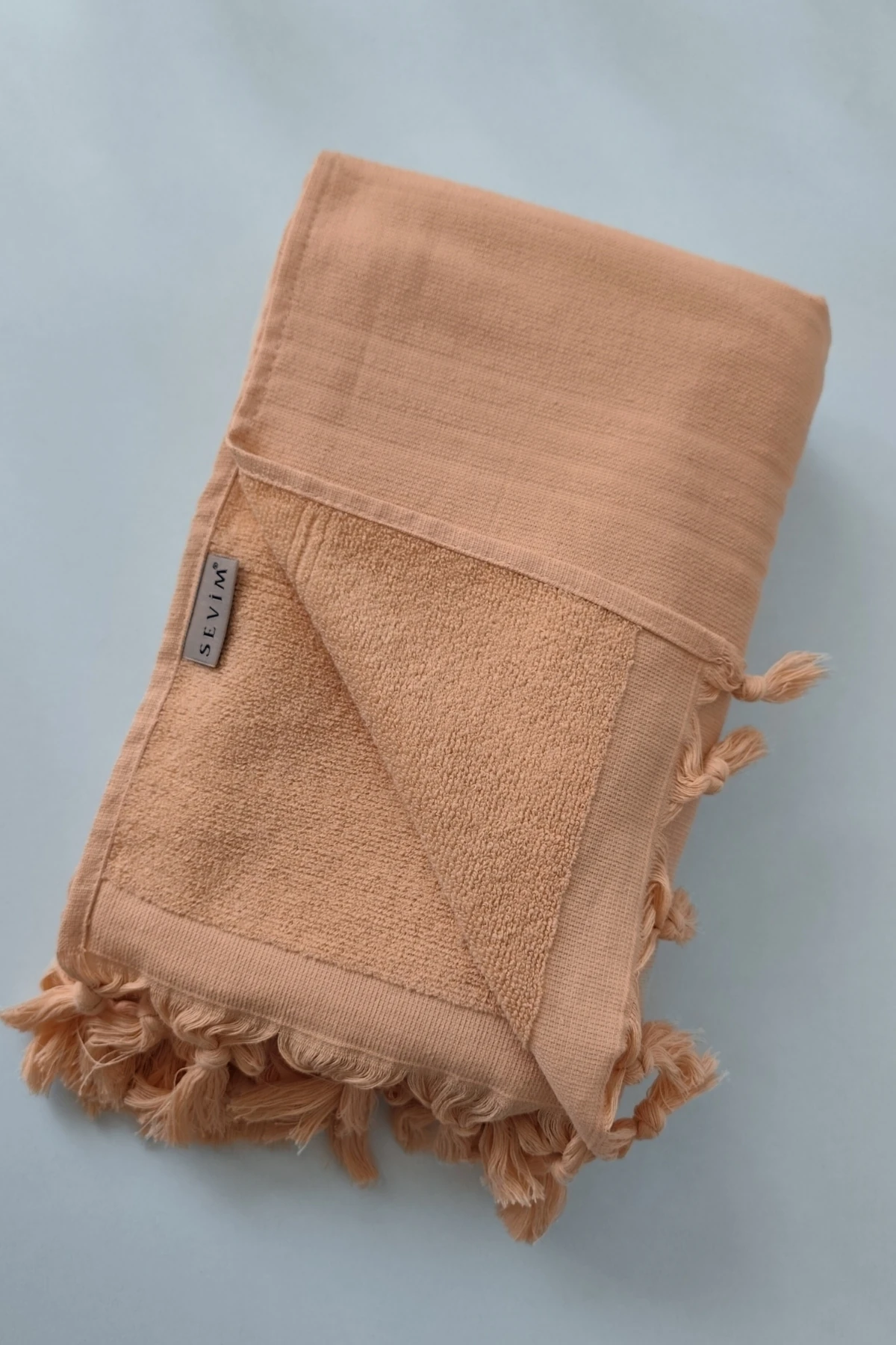%100 Pamuk Havlu Peştemal-90x170 cm -Plaj & Deniz Havlusu - somon