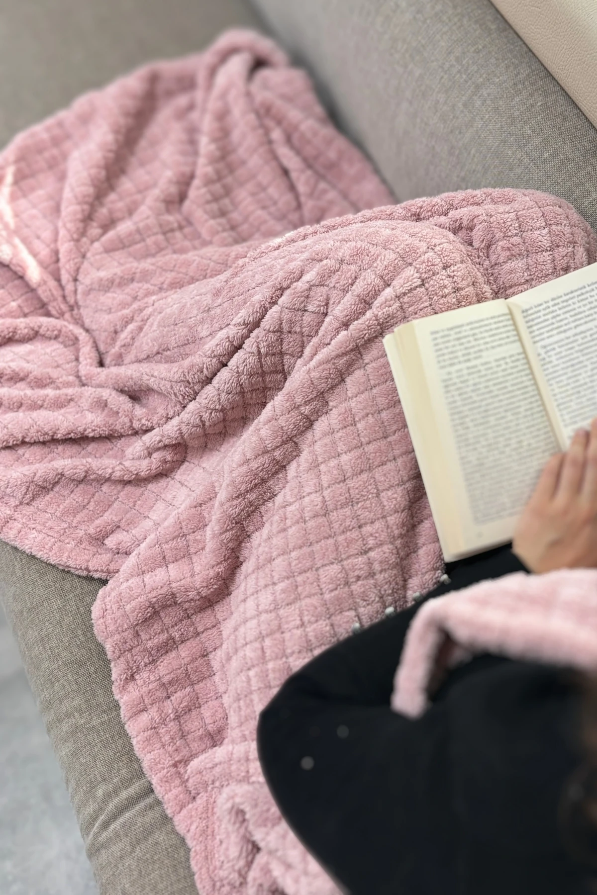 Wellsoft Battaniye-Pudra Tv Battaniyesi- Peluş Polar Yumuşak Battaniye-110x160 cm