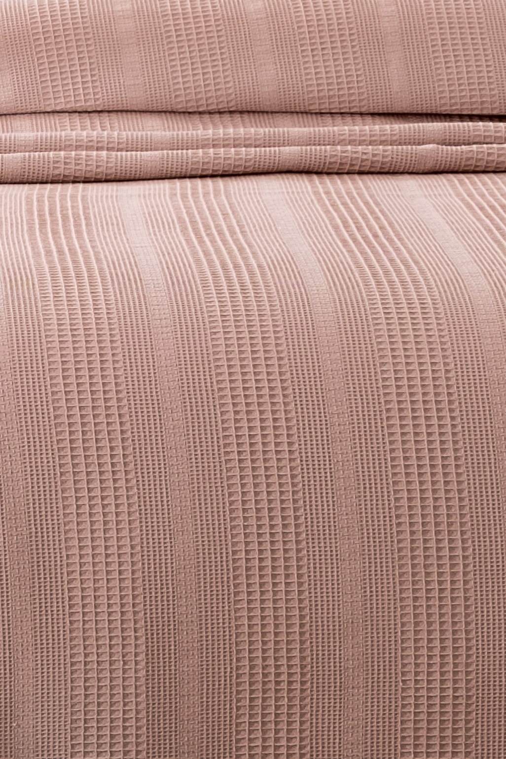 Kopanaki Dantelli Çift Kişilik Pike-210x230 cm - gül kurusu