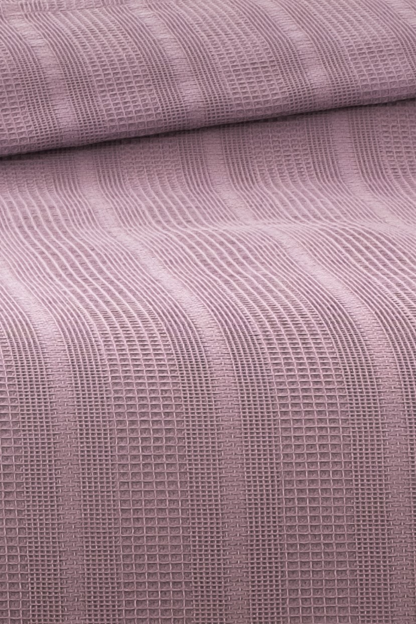 Kopanaki Dantelli Çift Kişilik Pike-210x230 cm - lila