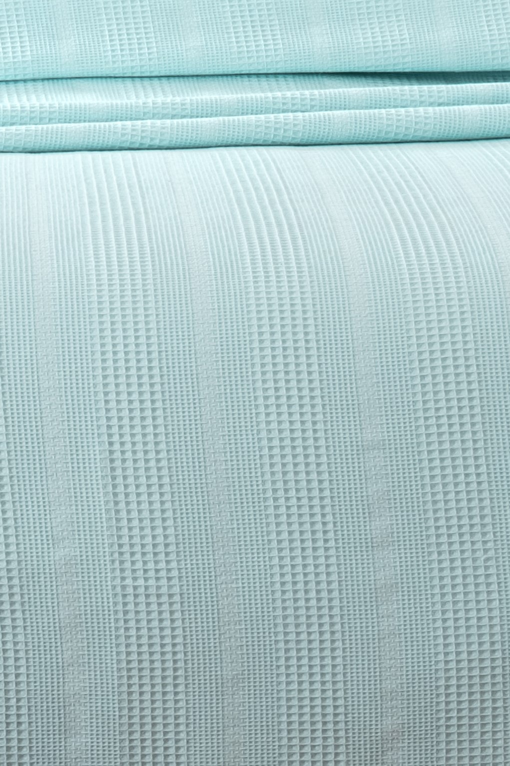 Kopanaki Dantelli Çift Kişilik Pike-210x230 cm - Bebe Mavisi