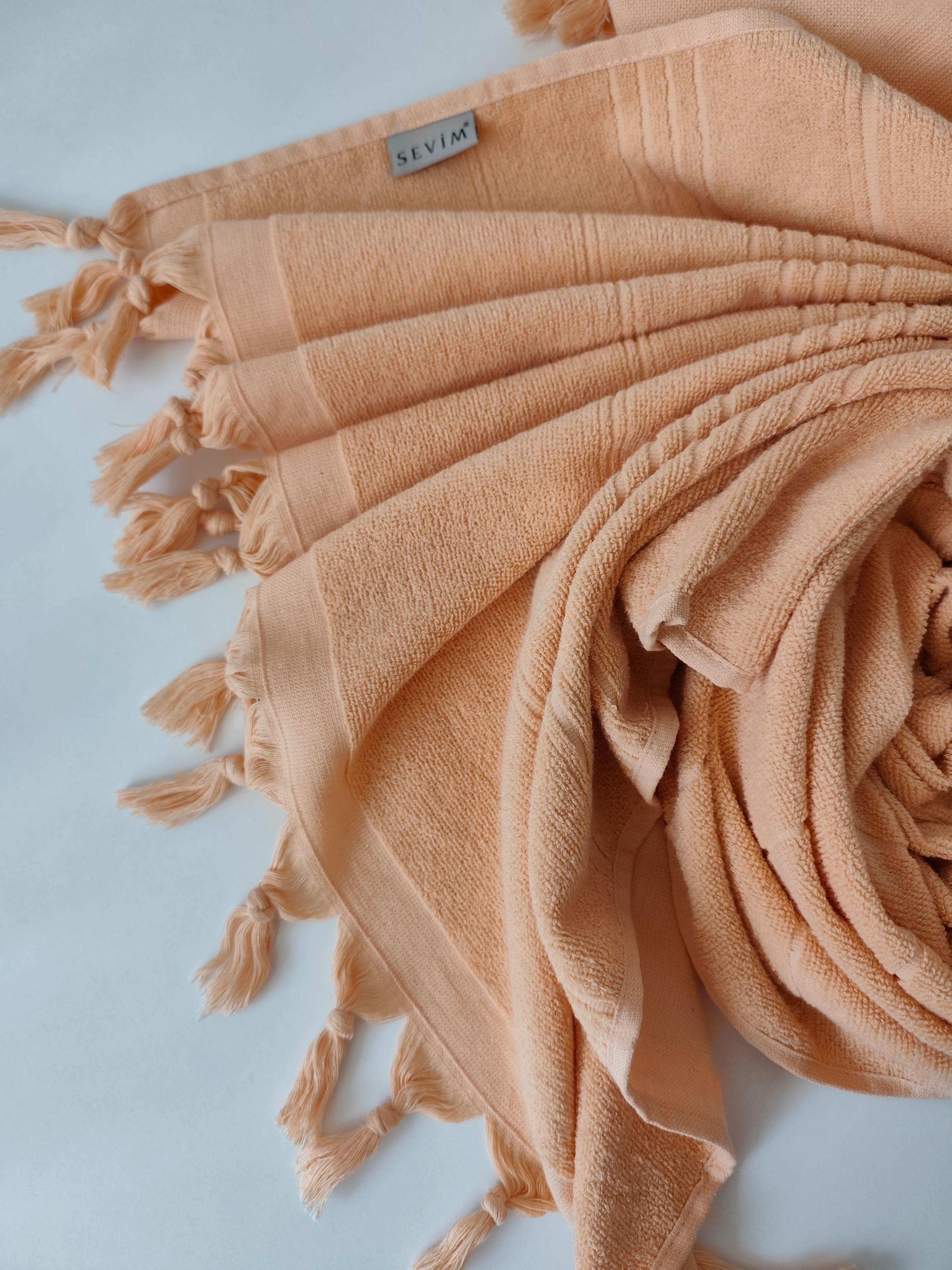 %100 Pamuk Havlu Peştemal-90x170 cm -Plaj & Deniz Havlusu - somon