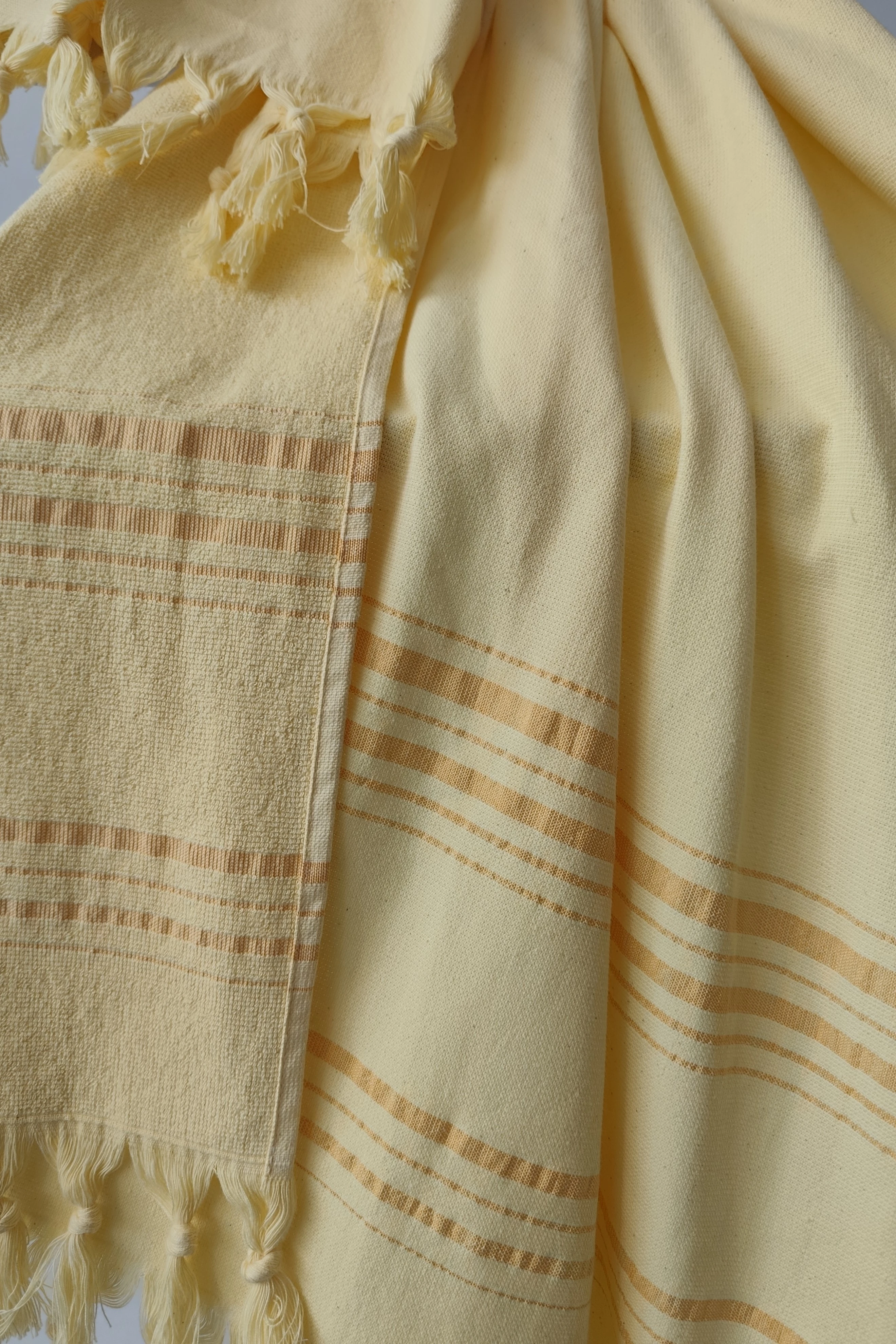 Tek Yüzlü Pamuk Havlu Peştemal - Sarı